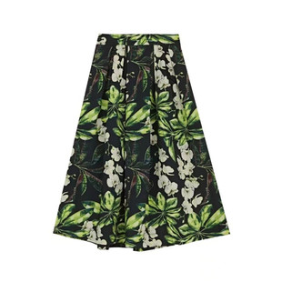 雨墨圣迪奥立春2024新款气质典雅A字职场碎花长裙半身裙S233Z1188