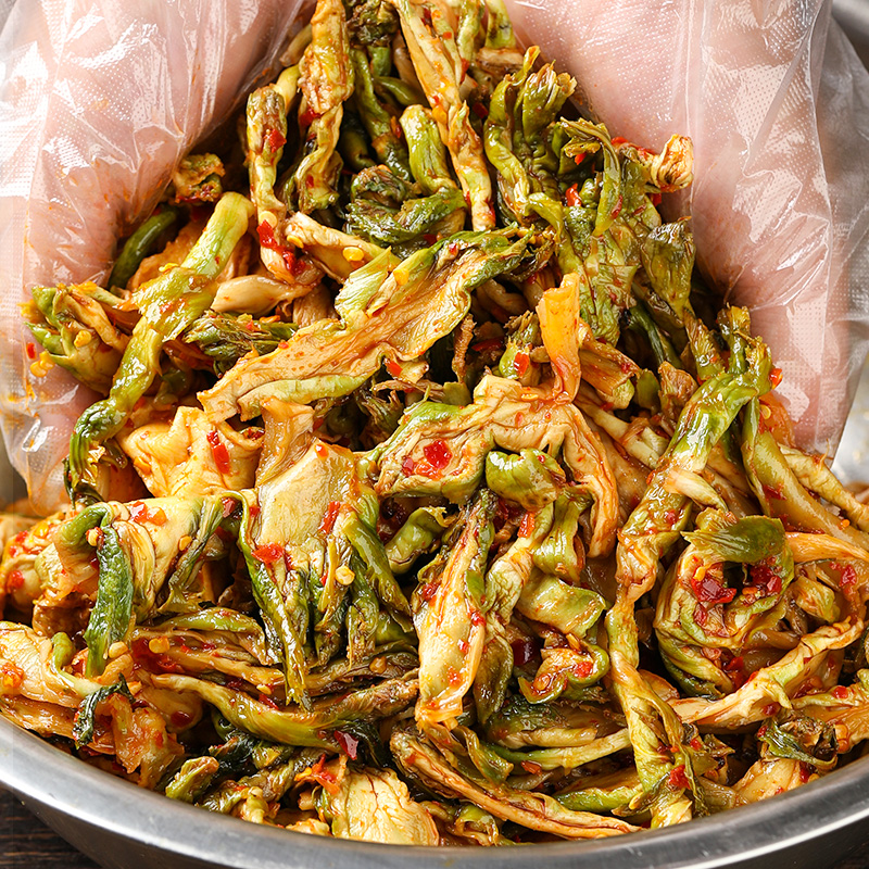 香辣儿菜干开味下饭菜剁椒脆辣儿菜片榨菜菱角菜咸菜拌饭辣椒酱