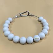 国旗杆专用项链防风链串珠旗织杆固定挂珠直径22mm白色珠挂旗配件