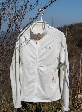 Des FR蓄热保暖火山岩美利奴羊毛能量方格女上衣运动防风外套开衫