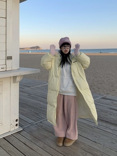 期望Studio大被子羽绒服女小个子学院风90白鸭绒面包服中长款 外套