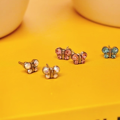 Studex医用钢可爱闪钻女生耳钉