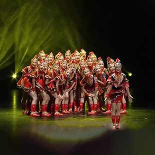 六一儿童表演服第十二届小荷风采我想唱歌给你听三月三舞蹈演出服