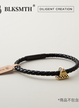 高档原创4mm牛皮手镯手链黑色手绳皮绳简约个性时尚复古