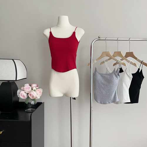 内搭美背纯色外穿上衣短款性感