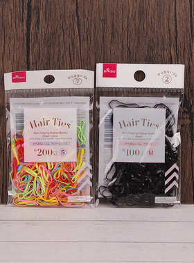日本大创DAISO发圈黑色彩色棕色发绳橡皮筋扎头 皮圈儿童透明发圈