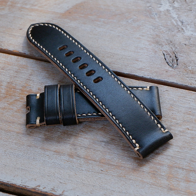 纯手工制作霍尔文表带油蜡阿美咔叽复古头层真牛皮订制222426mm