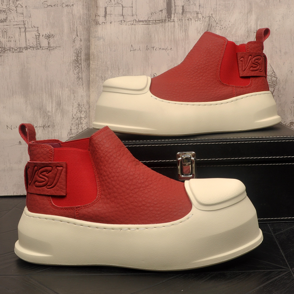 高帮鞋男2025冬季新款套筒一脚蹬男板鞋增高男鞋爆款舒适马丁靴子