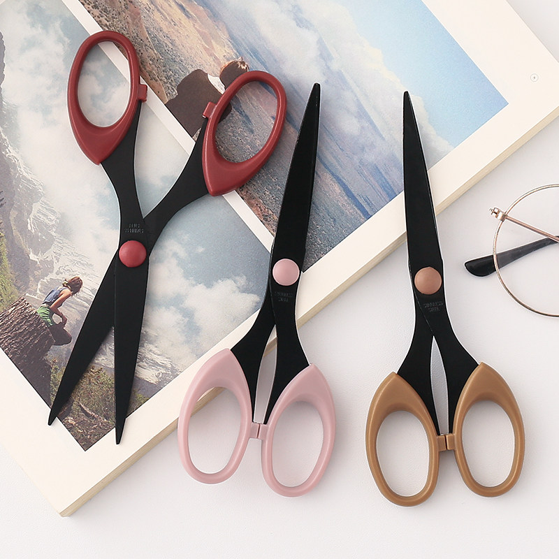 학생을위한 간단한 작은 신선한 가위 다기능 미술 손 가위 가정용 안전한 휴대용 스테인레스 스틸 작은 가위