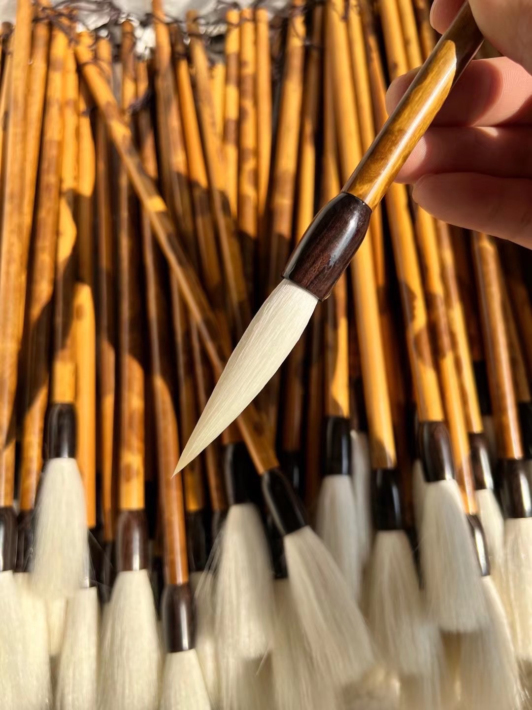 正品纯羊毫毛笔长锋极细大师级行草书篆隶书法专用创作高档专业级