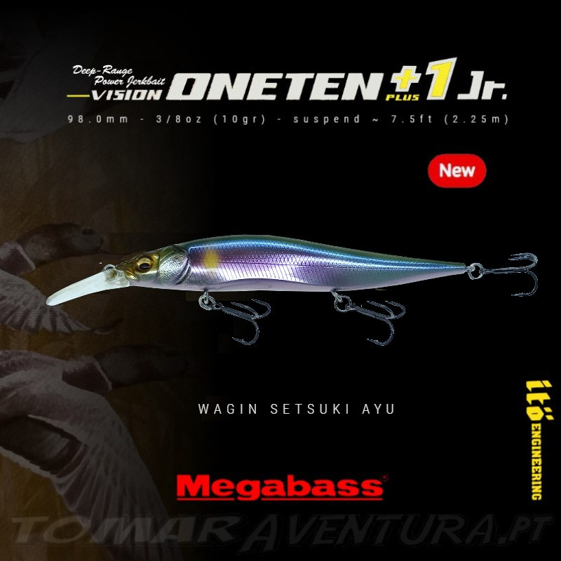 悬停米诺MEGABASS ONETEN +1 Jr潜深2.2米竞技鲈鱼路亚饵2021新款
