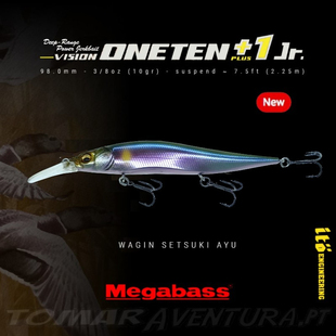 悬停米诺MEGABASS ONETEN +1 Jr潜深2.2米竞技鲈鱼路亚饵2021新款