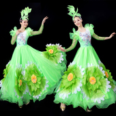 开场舞大摆裙大气歌伴舞大裙子舞台独唱演出服女春晚大型舞蹈服装