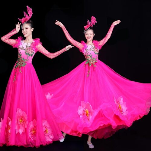 演出服开场舞大摆裙新款