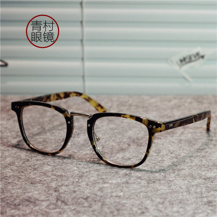 港风余文乐同款复古文艺眼镜男平光镜近视镜架黑眼镜框女潮牌配镜