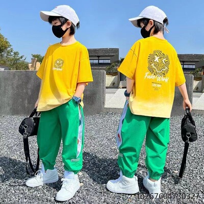 男童夏季短袖痞帅潮酷套装