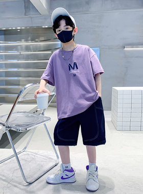 男童夏季短袖运动套装2026新款