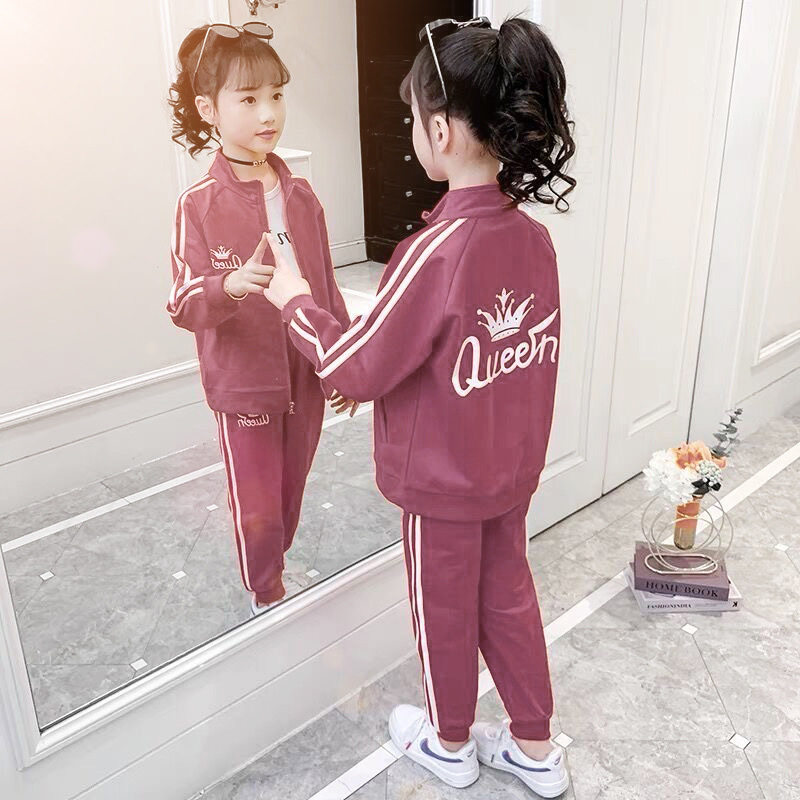 女童套装春款2025新款洋气时髦儿童网红休闲运动两件套女大童春装
