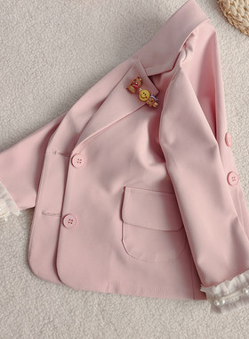 女童新款西服外套薄款