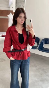 taotaofamily假两件衬衫女春季2026新款法式衬衣别致高级感上衣