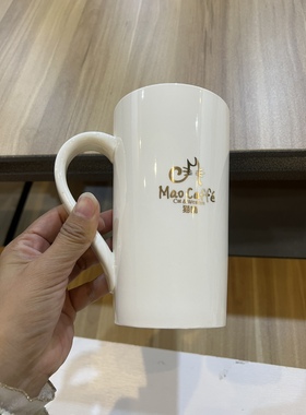 650ml大容量陶瓷杯20盎司水杯会议陶瓷水杯子咖啡杯马克杯猫咖杯