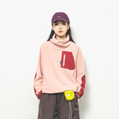 Epicsocotra秋冬山系户外撞色摇粒绒套头卫衣女徒步运动旅游外套