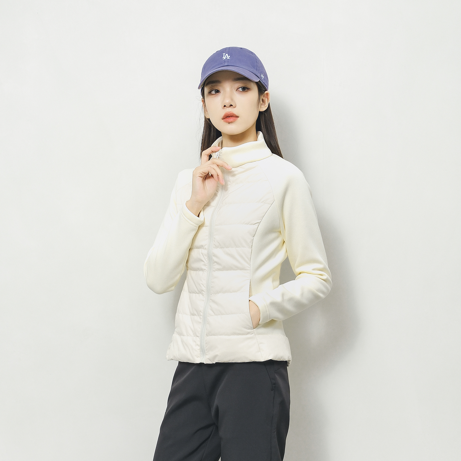 epicsocotra修身排骨立领羽绒服