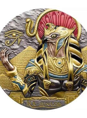 希腊金字塔狼神纪念章天眼硬币