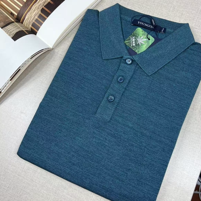 雅戈尔男士夏季汉麻粘胶短袖T恤
