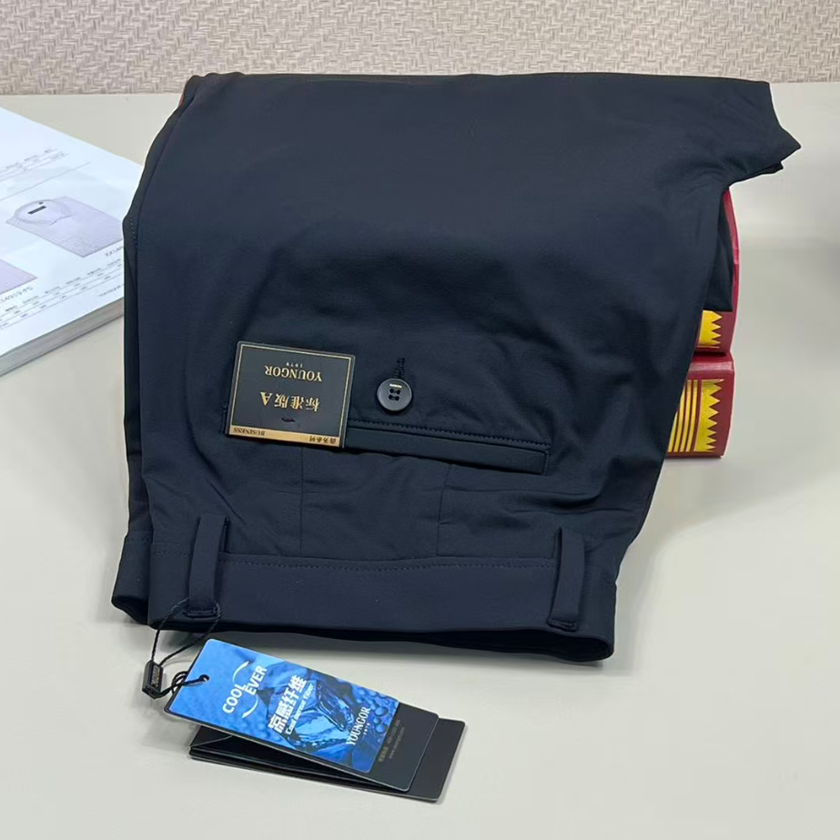 雅戈尔春夏男士含桑蚕丝休闲裤商务休闲薄款抗皱标准版313026FWA