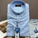 男蓝色扣领格子标准秋季 衬衫 雅戈尔休闲长袖 S114817HKA 桑蚕丝