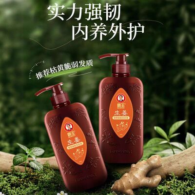 霸王生姜洗发水强韧焕能洗发液改善发质控油蓬松洗发膏固发400ml