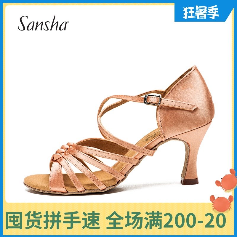 Sansha 法国三沙拉丁鞋舞蹈考级软底拉丁鞋高跟鞋结扣拉丁练功鞋|ruв категории движение/йога/фитнес/фанаты товаров, танец/аэробика/гимнастика, латинский танец, латинский танец - от Buy2taobao.com для оказания профессиональной услуги покупки агента Taobao