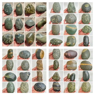 纯天然长江画面石绿泥石茶叶石多宝石罗甸石鱼缸造景微瑕摆件手把