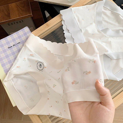 仙境花园~7A抗菌女生可爱舒适透气女士中腰纯棉内裤女2025新款