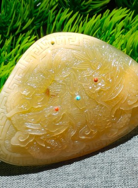 天然角雕吊坠个性霸气复古衣服毛衣配饰时尚文玩牙骨角