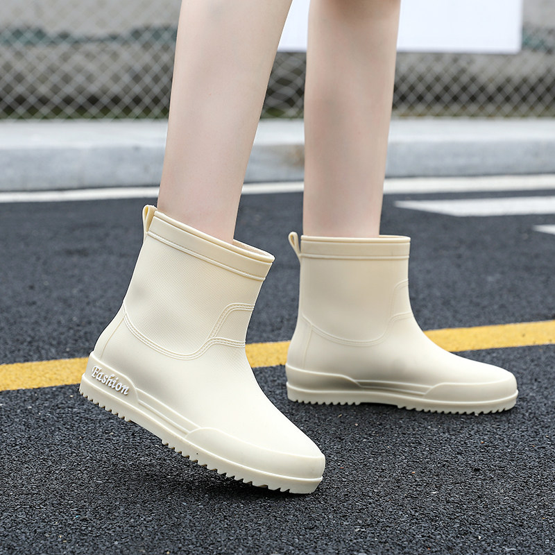 四季雨鞋女时尚加棉水鞋厨房防水防滑胶鞋外穿成人短中筒耐磨雨靴