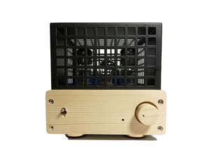 6N2+6N6真空管蓝牙版桌面小胆机功放出口版木饰面板全频音箱套装