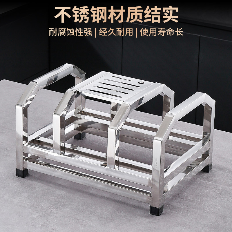 不锈钢刀架砧板架一体商用厨房放菜板置物架刀板架台面沥水菜墩架
