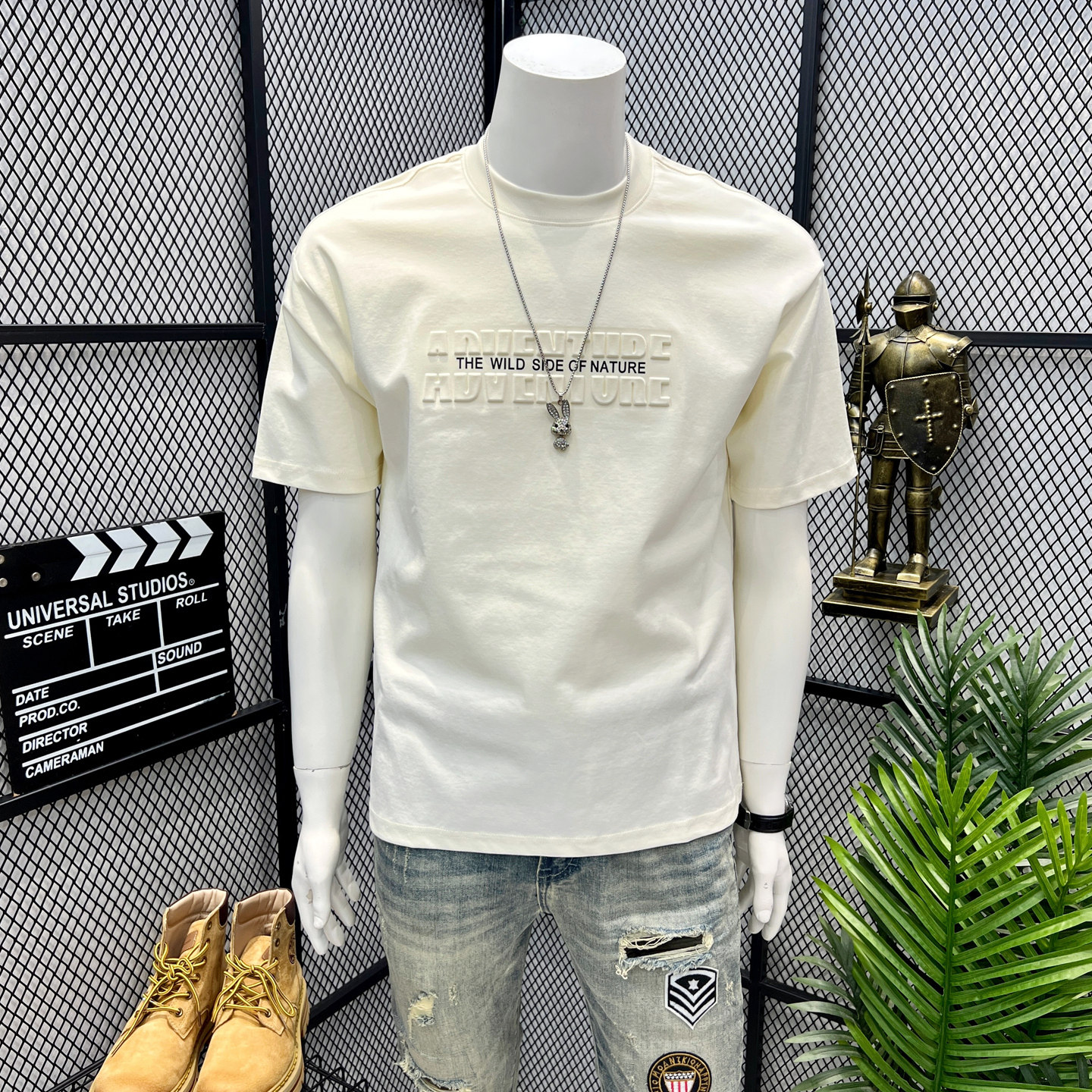 短袖t恤男夏季薄款2026新款潮宽松百搭重磅纯棉半袖体恤男士夏装