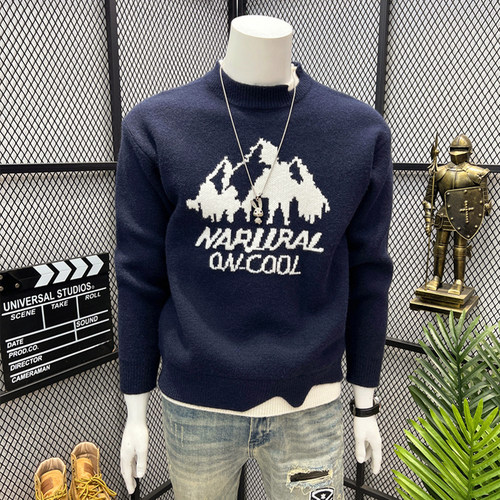 网红同款毛衣男潮流百搭美式复古