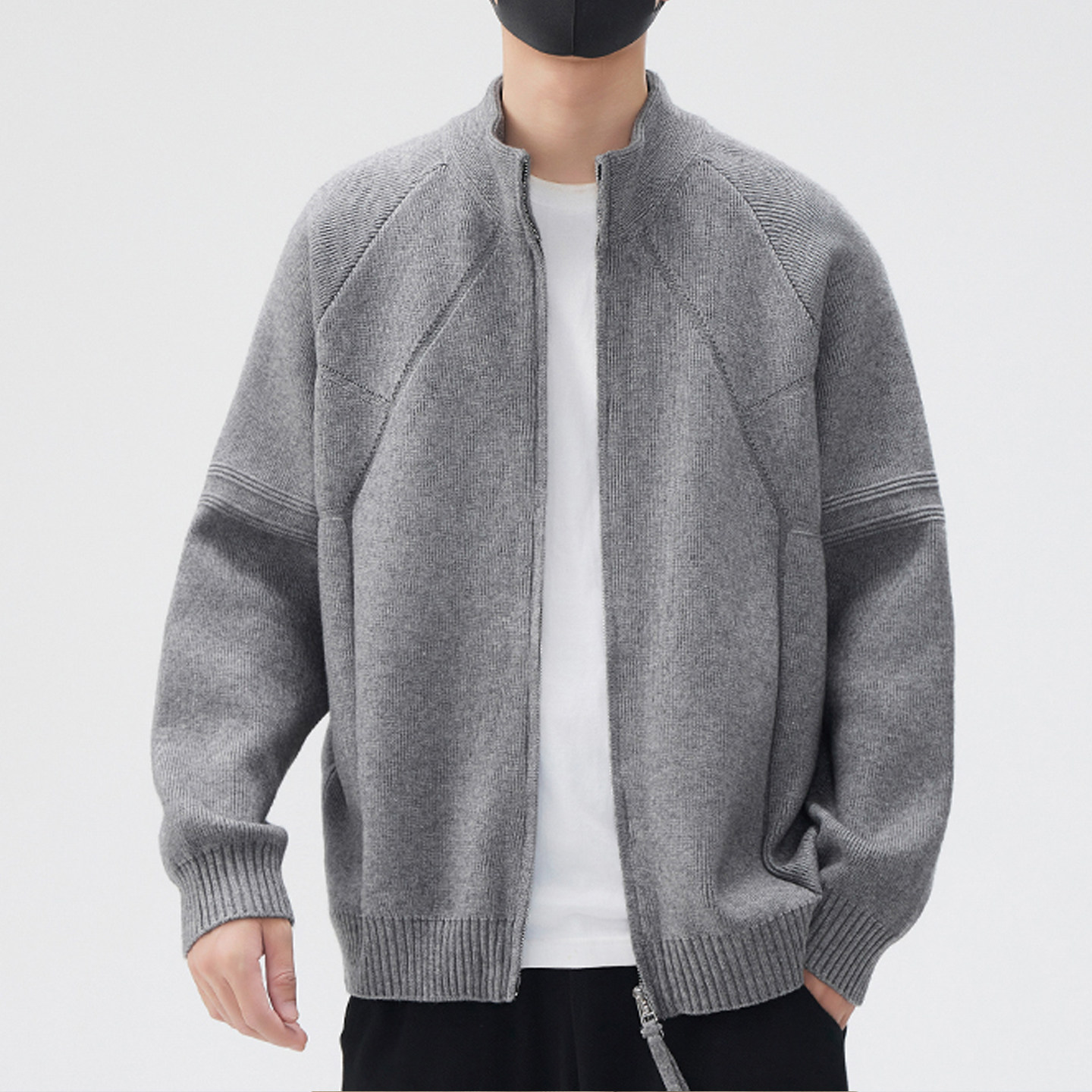男士毛衣潮流开衫外套冬季男装高端针织衫拉链休闲上衣服加厚线衣,男装,针织衫/毛衣,淘宝优惠券,粉丝福利购,淘宝优惠卷