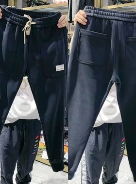 2025秋季新款男士运动裤潮牌卫裤男宽松休闲裤男长裤冬装厚款裤子