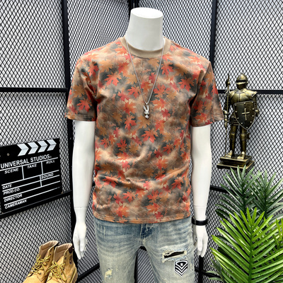 网红同款短袖T恤男潮流美式复古