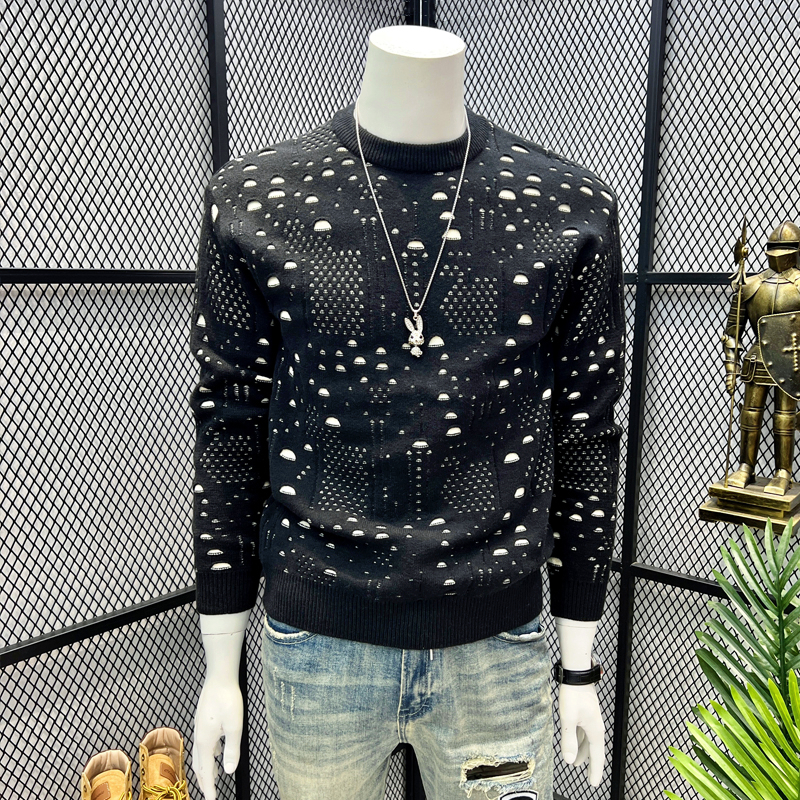 网红同款毛衣男潮流百搭美式复古
