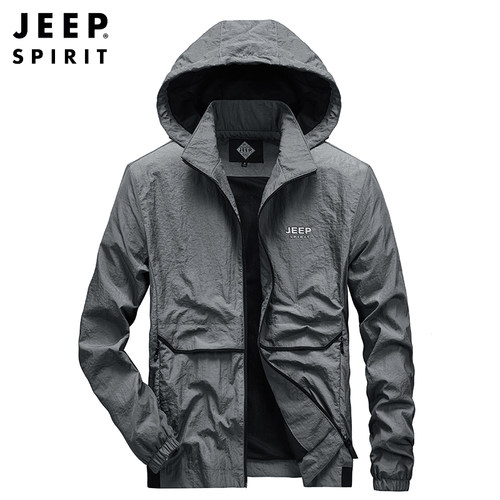 JEEPSPIRIT连帽春秋夹克外套