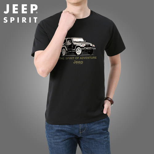 青年JEEP吉普短袖T恤男半袖