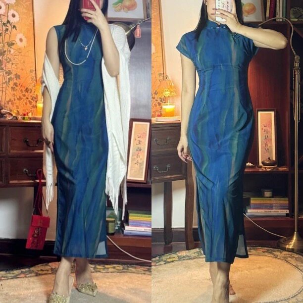 【花样年华】显瘦弹力微胖国风改良旗袍少女新中式连衣裙