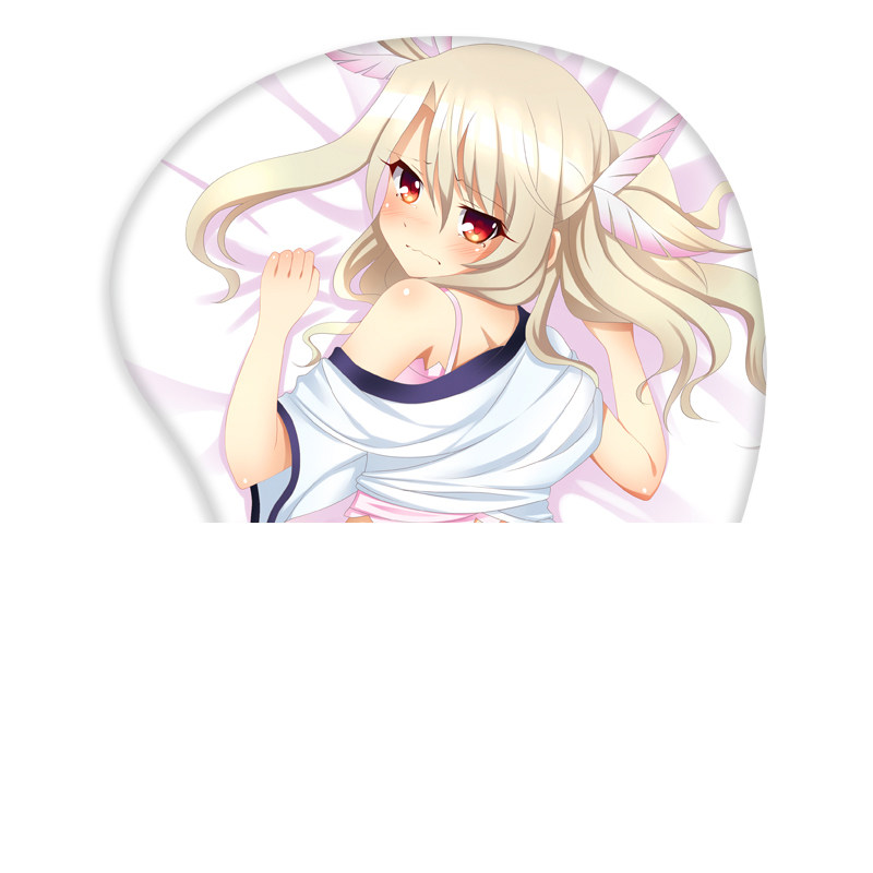 原创魔法少女伊莉雅可爱女生游戏办公3d立体鼠标垫护腕手腕垫动漫