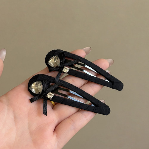 诗情画意水滴水钻发夹